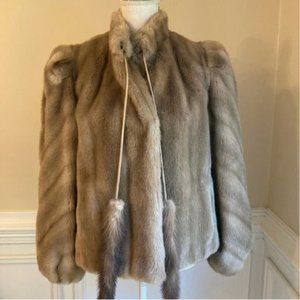 VINTAGE Faux Mink Fur Short Coat